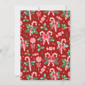 Invitation Watercolor Peppermenthe Sucre de canne Noël (Dos)