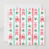 Invitation Watercolor Peppermenthe Sucres de canne Noël (Dos)