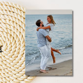 Invitation Watercolor Photo Plage Destination Mariage