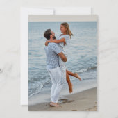 Invitation Watercolor Photo Plage Destination Mariage (Dos)