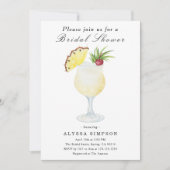 Invitation Watercolor Pina Colada Cocktail Bridal Shower (Devant)