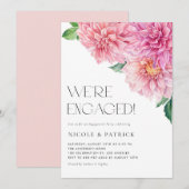 Invitation Watercolor Pink Dahlia Floral (Devant / Derrière)