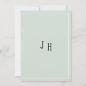 Invitation Watercolor pink mint flower bouquet Wedding (Dos)