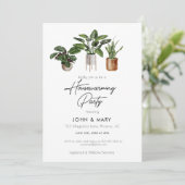 Invitation Watercolor Plante Fête de réchauffement ménager (Debout devant)