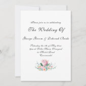 Invitation Watercolor Protea Wedding (Devant)