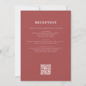Invitation Watercolor QR Code Red Bow Christmas Greenery (Dos)