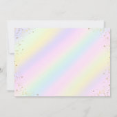 Invitation Watercolor rainbow girl 1ère fête d'anniversaire P (Dos)