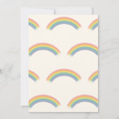 Invitation Watercolor Rainbow Unicorn fête d'anniversaire (Dos)