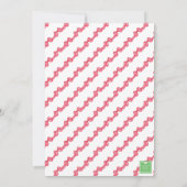 Invitation Watercolor Red Polka Dot Bow Monogram Wreath Party (Dos)