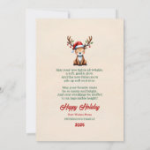 Invitation Watercolor Reindeer Christmas Greeting Card (Dos)