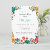 Invitation Watercolor Romance Bachelorte Party (Debout devant)