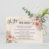 Invitation Watercolor Roses Photo After Wedding (Debout devant)