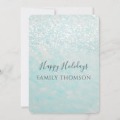 Invitation Watercolor rouge camion hiver fête (Dos)