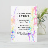 Invitation Watercolor Run Artistic Custom Event (Debout devant)