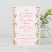 Invitation Watercolor Rustic Garden Boho Chic Wedding (Debout devant)