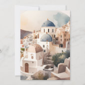 Invitation Watercolor Santorini Destination Wedding Invitatio (Dos)