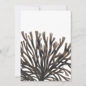 Invitation Watercolor Seaweed Beach Mariage virtuel en ligne (Dos)