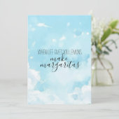 Invitation Watercolor Sky Thank You Card (Debout devant)