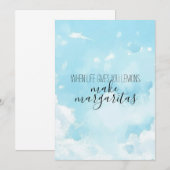 Invitation Watercolor Sky Thank You Card (Devant / Derrière)
