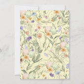 Invitation Watercolor Spring Floral Bunny Easter Brunch  (Dos)