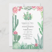 Invitation Watercolor Succulents Mariage (Devant)