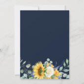 Invitation watercolor sunflower eucalyptus bridal shower (Dos)