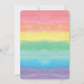 Invitation Watercolor Sunshine et Rainbow Birthday (Dos)