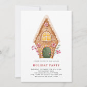 Invitation Watercolor Tall Gingpain Maison Fête (Devant)