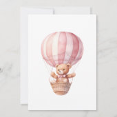 Invitation Watercolor Teddy Bear Girl 1st Birthday (Dos)