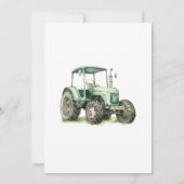 Invitation Watercolor Tractor 2e fête d'anniversaire (Dos)