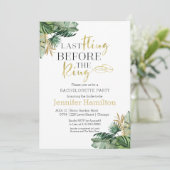 Invitation Watercolor Tropical Bachelorette Party (Debout devant)