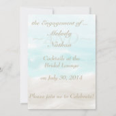 Invitation Watercolor Tropical Beach Mariage Annouement (Dos)
