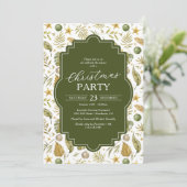 Invitation Watercolor Tropical Christmas Holiday Party (Debout devant)