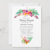 Invitation Watercolor Tropical Summer Baby shower virtuel (Devant)