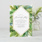 Invitation Watercolor Tropical Summer Bachelorette Party (Debout devant)