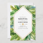 Invitation Watercolor Tropical Summer Bachelorette Party (Devant)