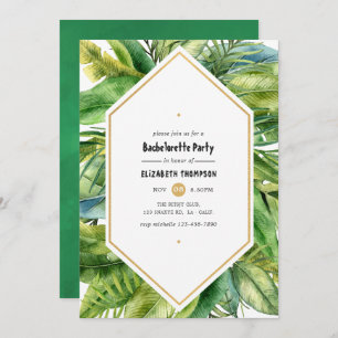 Invitation Watercolor Tropical Summer Bachelorette Party