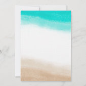 Invitation Watercolor Turquoise & Tan Elegant Beach Wedding (Dos)