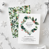 Invitation Watercolor Variée Winterberry Holiday Party