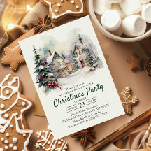 Watercolor Vintage Décor fête de Noël