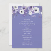 Invitation Watercolor Violet Flowers Wedding Bridal Shower (Dos)