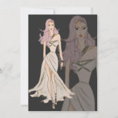 Invitation Watercolor Vogue Couture Mode Show (Devant)