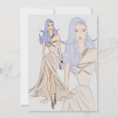 Invitation Watercolor Vogue Couture Mode Show (Devant)