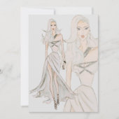 Invitation Watercolor Vogue Couture Mode Show (Devant)