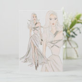 Invitation Watercolor Vogue Couture Mode Show (Debout devant)