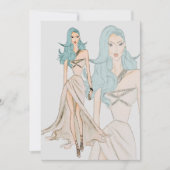 Invitation Watercolor Vogue Couture Mode Show (Devant)
