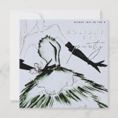 Invitation Watercolor Vogue Mode Vacances Cocktail Party (Devant)