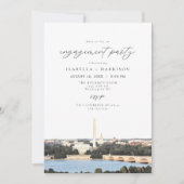 Invitation Watercolor Washington DC Monument Engagement Party (Devant)