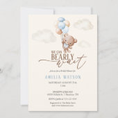 Invitation  Watercolor We Can Bearly Wait Baby Boy Shower  (Devant)