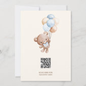 Invitation  Watercolor We Can Bearly Wait Baby Boy Shower  (Dos)